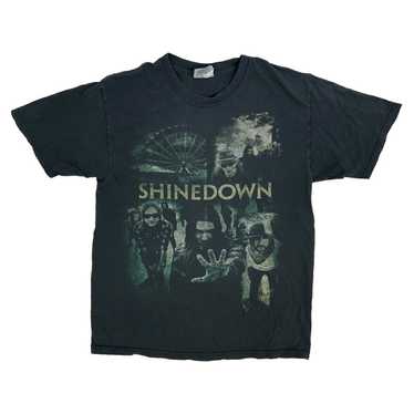 Vtg Shinedown 2010 Double Sided Band Tour T-Shirt 