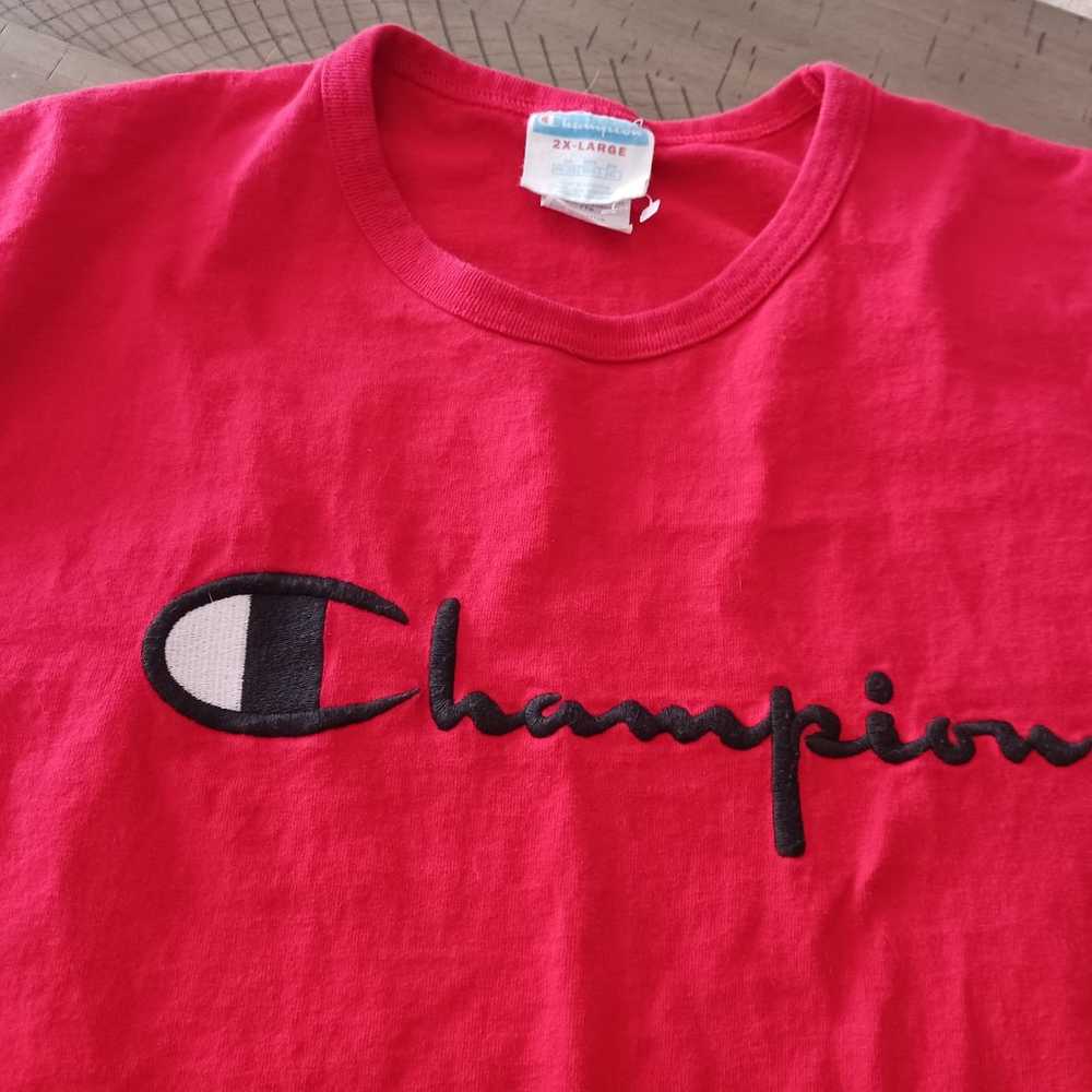 Vintage Red Classic Champion Tee Shirt Size 2xl - image 2
