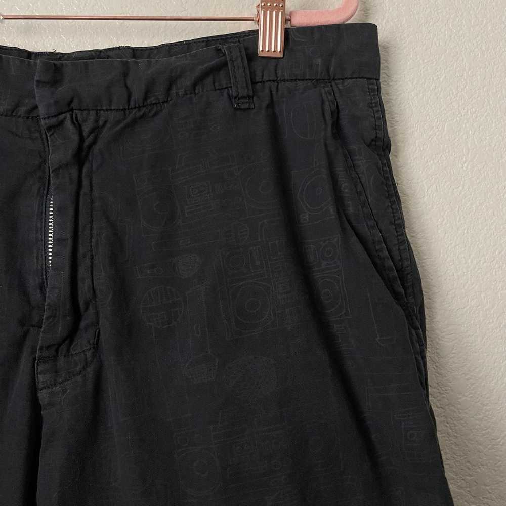 Stussy Vintage Shorts Mens 32 Black Boombox Micro… - image 2