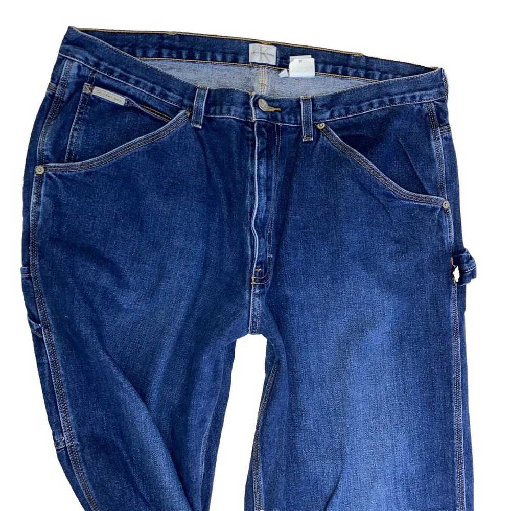 Calvin Klein Jeans Men's 38x31” Blue Vintage 1990… - image 3