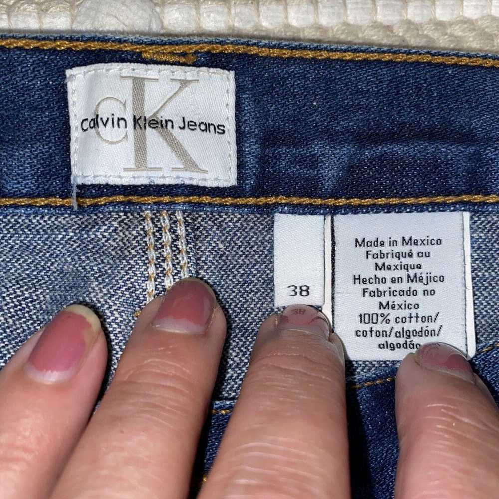 Calvin Klein Jeans Men's 38x31” Blue Vintage 1990… - image 7