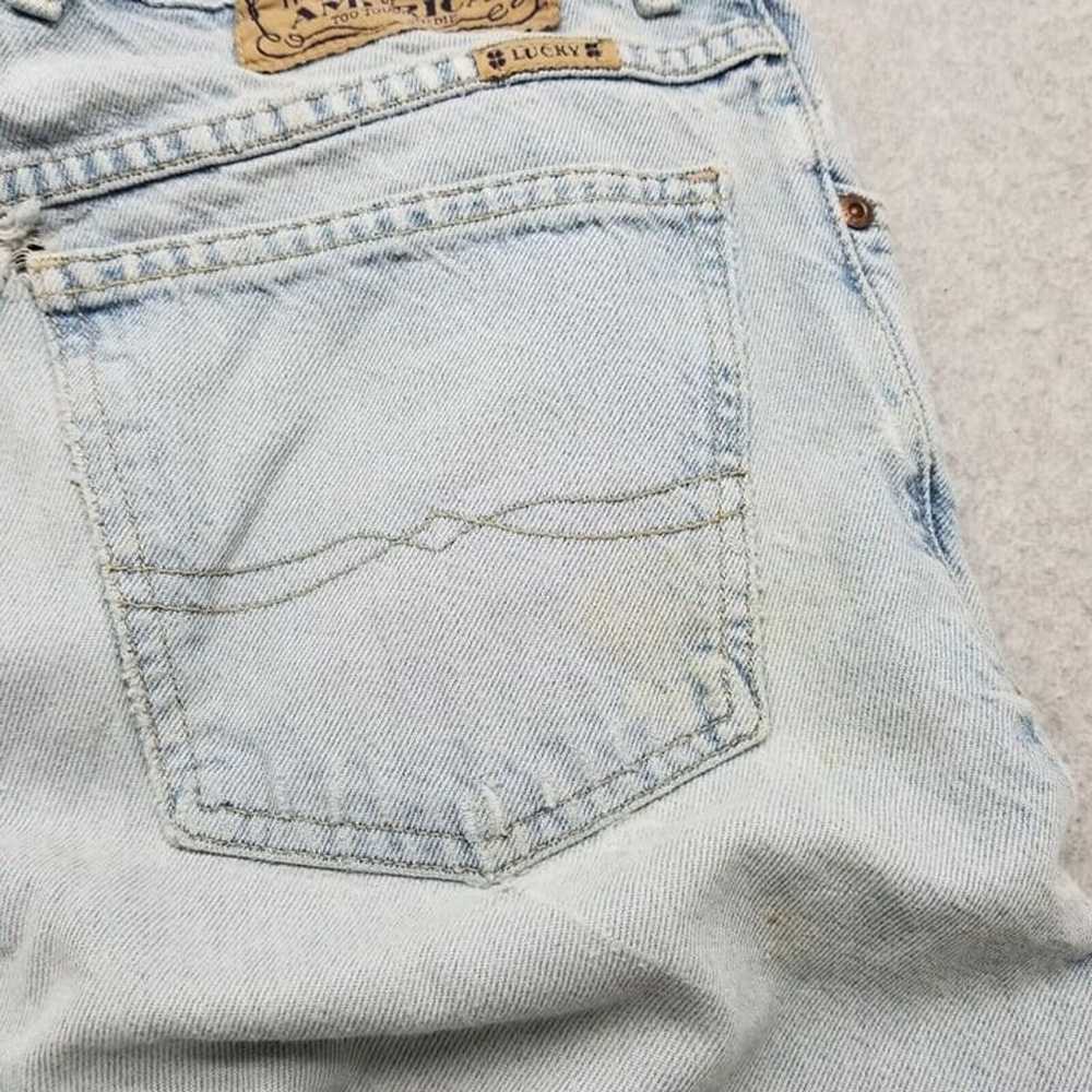 VINTAGE Lucky Brand Jeans Mens 30x33 Blue Denim S… - image 10