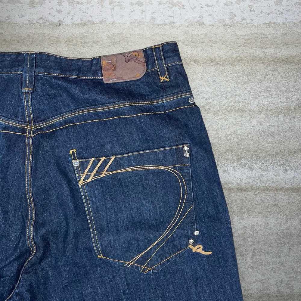 Vintage Skater Wide Leg Jeans Rocawear Dark Wash … - image 3