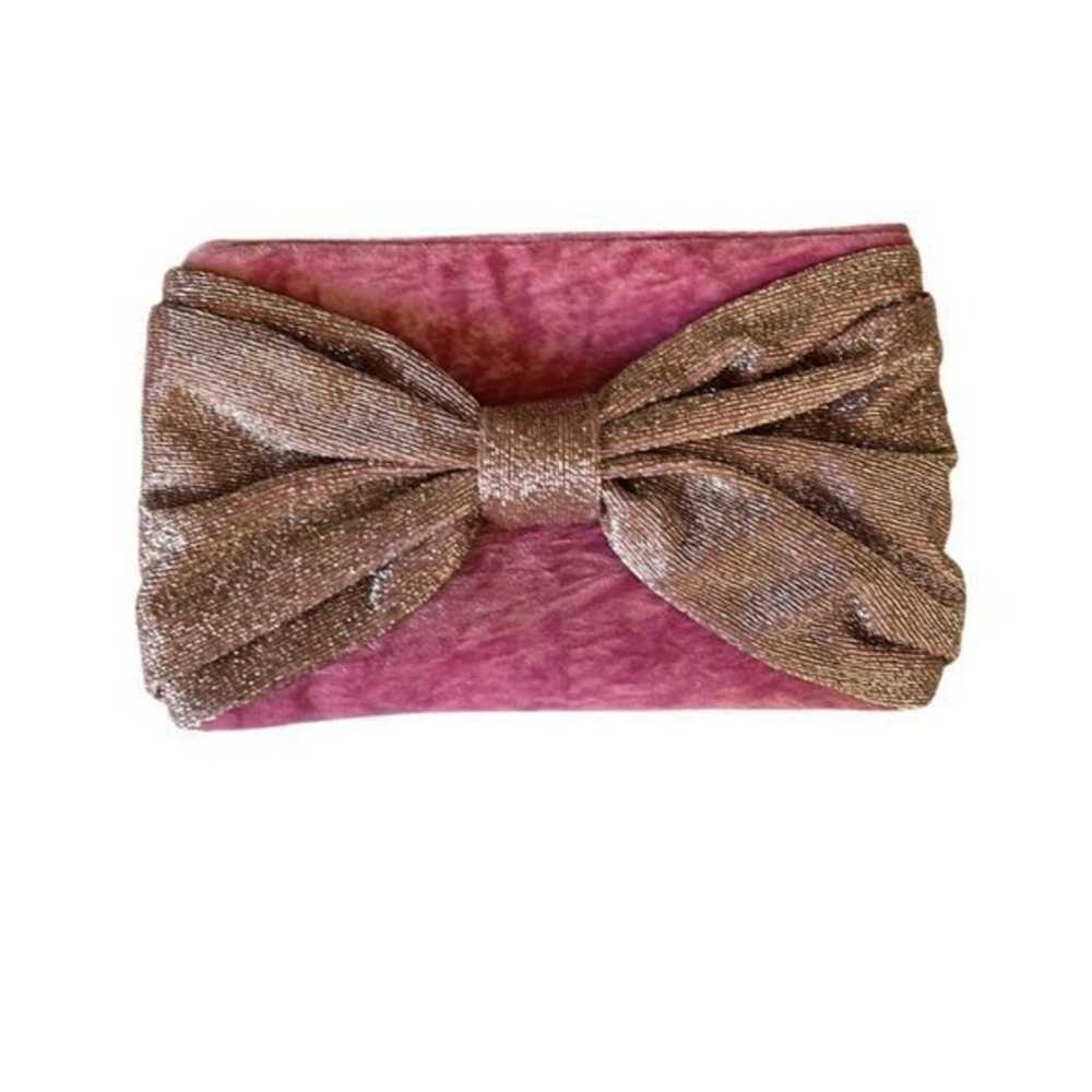Rachel Parcell Beaded Bow Clutch Purse - image 1