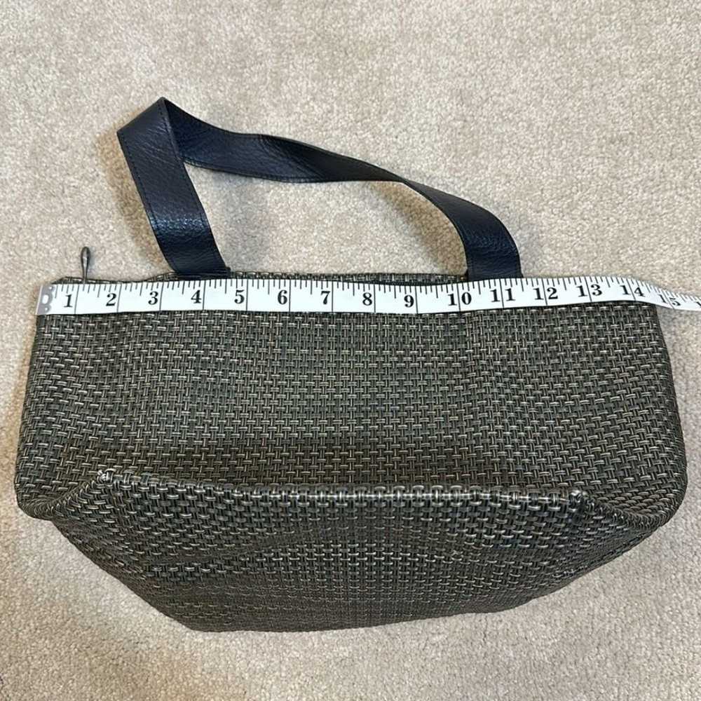 Chilewich Small Woven Market Tote Green with Blac… - image 6