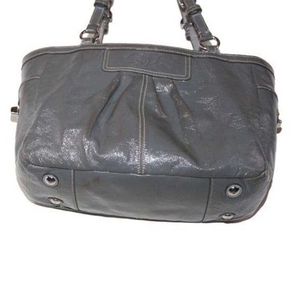 Coach East West Gallery Gray Patent Leather Tote … - image 5