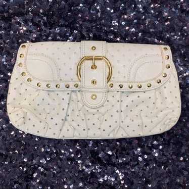 Betsey Johnson Vintage White Leather Clutch