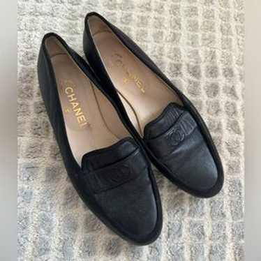 【希少❗️】vintage chanel レザー　ローファー　ブラウン CHANEL ブラウン ローファー - メルカリ