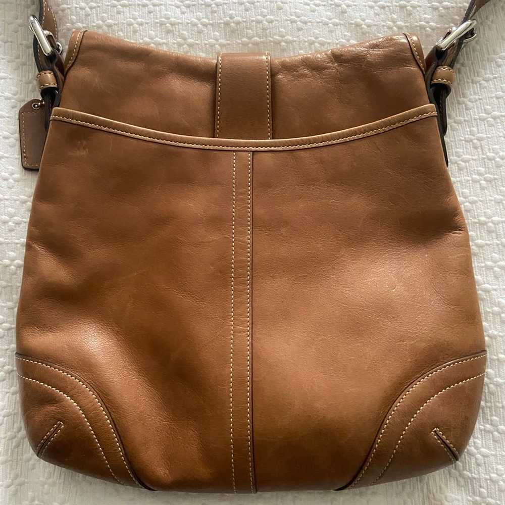 Coach Brown Leather Crossbody Bag GUC - image 3