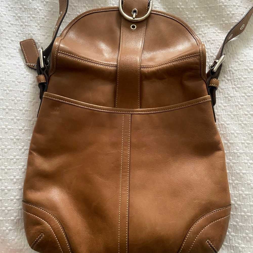 Coach Brown Leather Crossbody Bag GUC - image 4