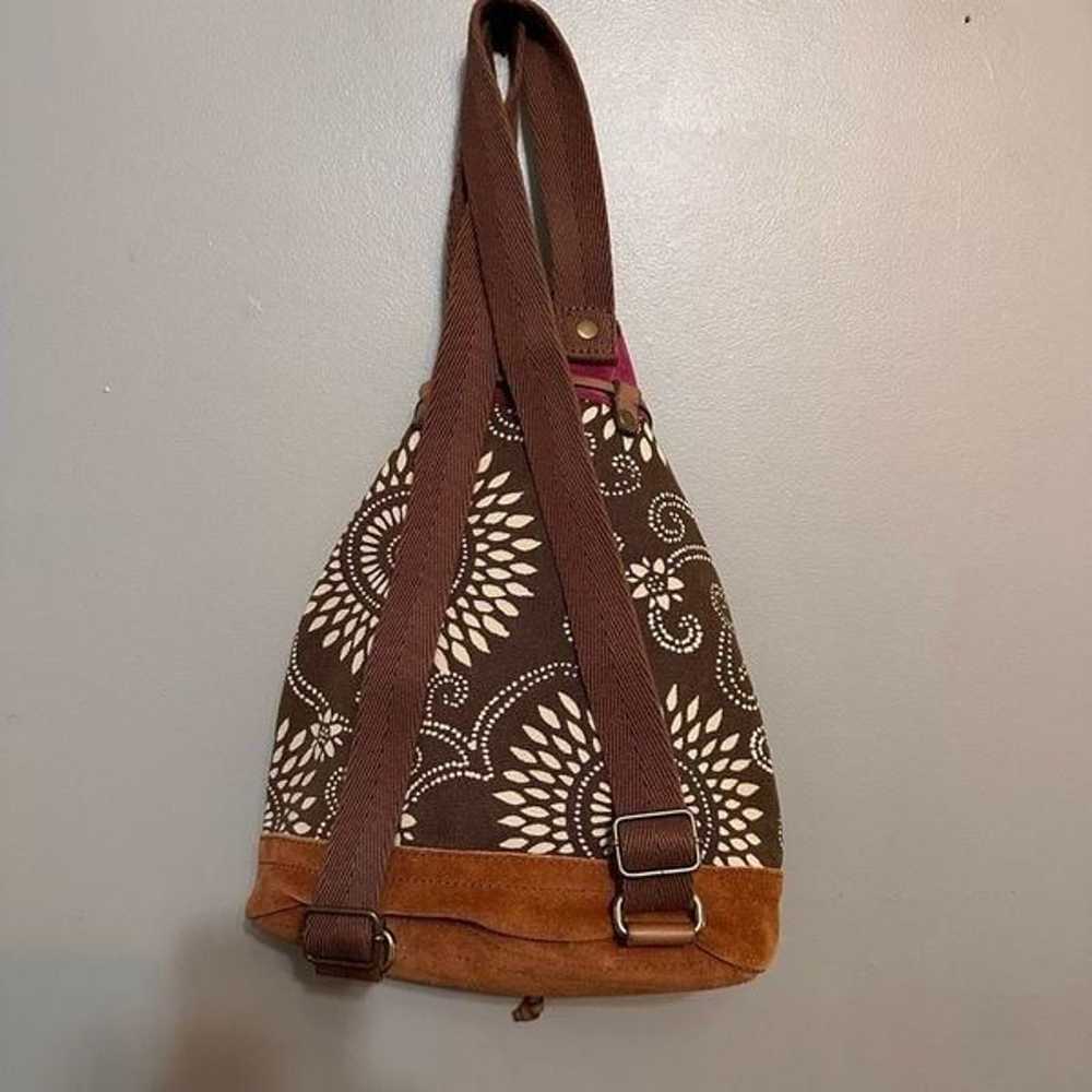 LUCKY BRAND Large *Hippie* Canvas Backpack w/ Sue… - image 2