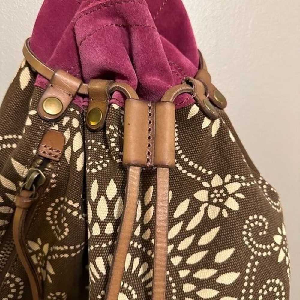 LUCKY BRAND Large *Hippie* Canvas Backpack w/ Sue… - image 3
