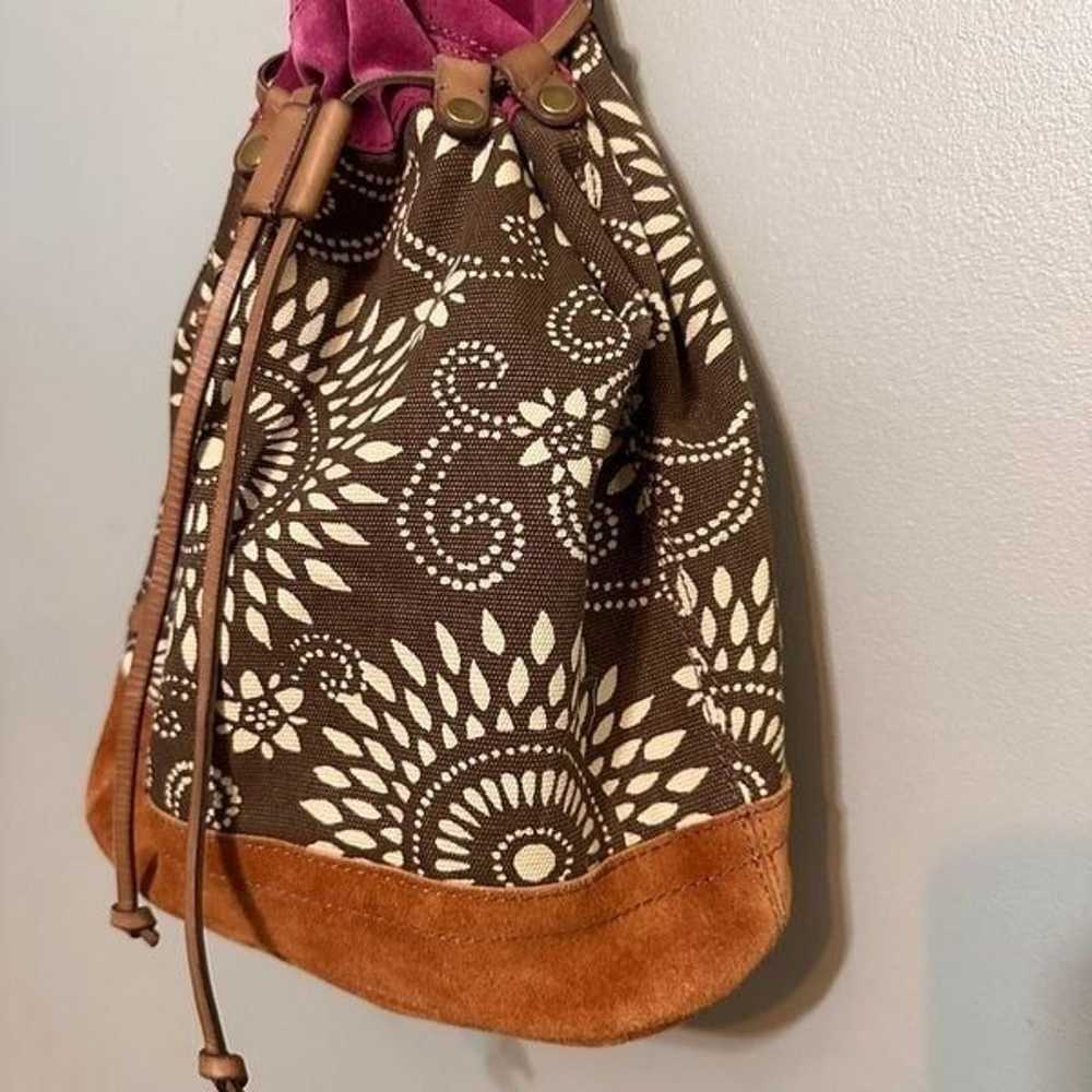 LUCKY BRAND Large *Hippie* Canvas Backpack w/ Sue… - image 5