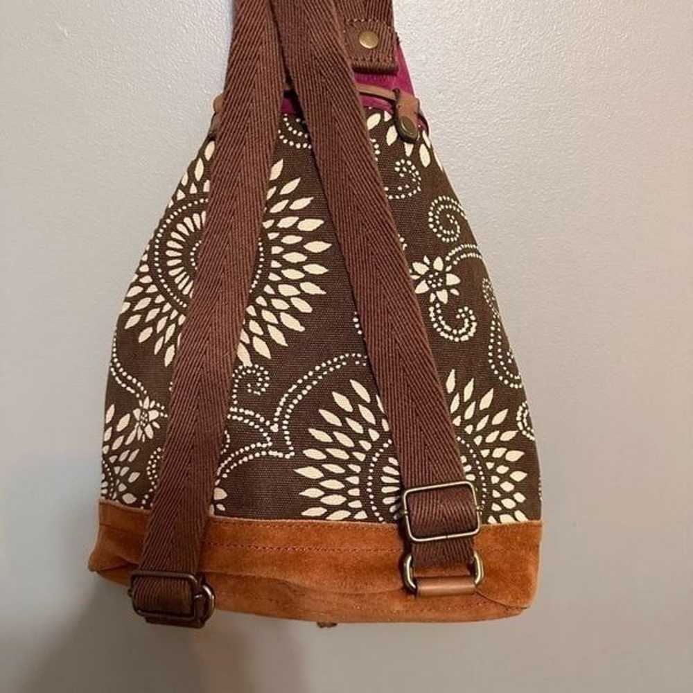 LUCKY BRAND Large *Hippie* Canvas Backpack w/ Sue… - image 6