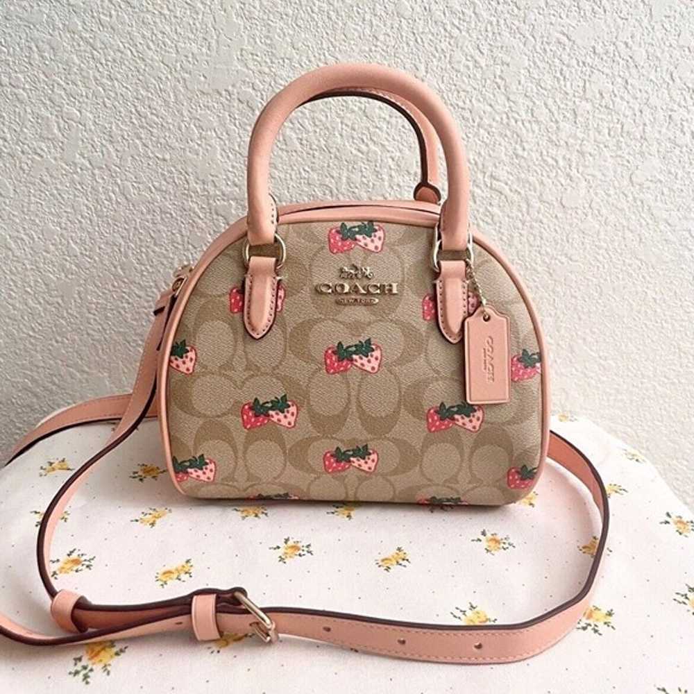NWT Coach Sydney Satchel In Signature Canvas With… - image 1