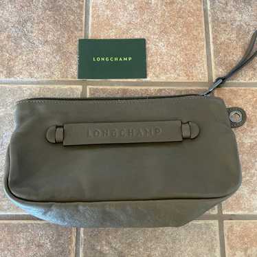Longchamp leather clutch bag