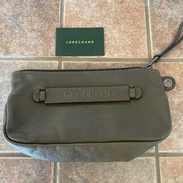 Longchamp leather clutch bag - image 1