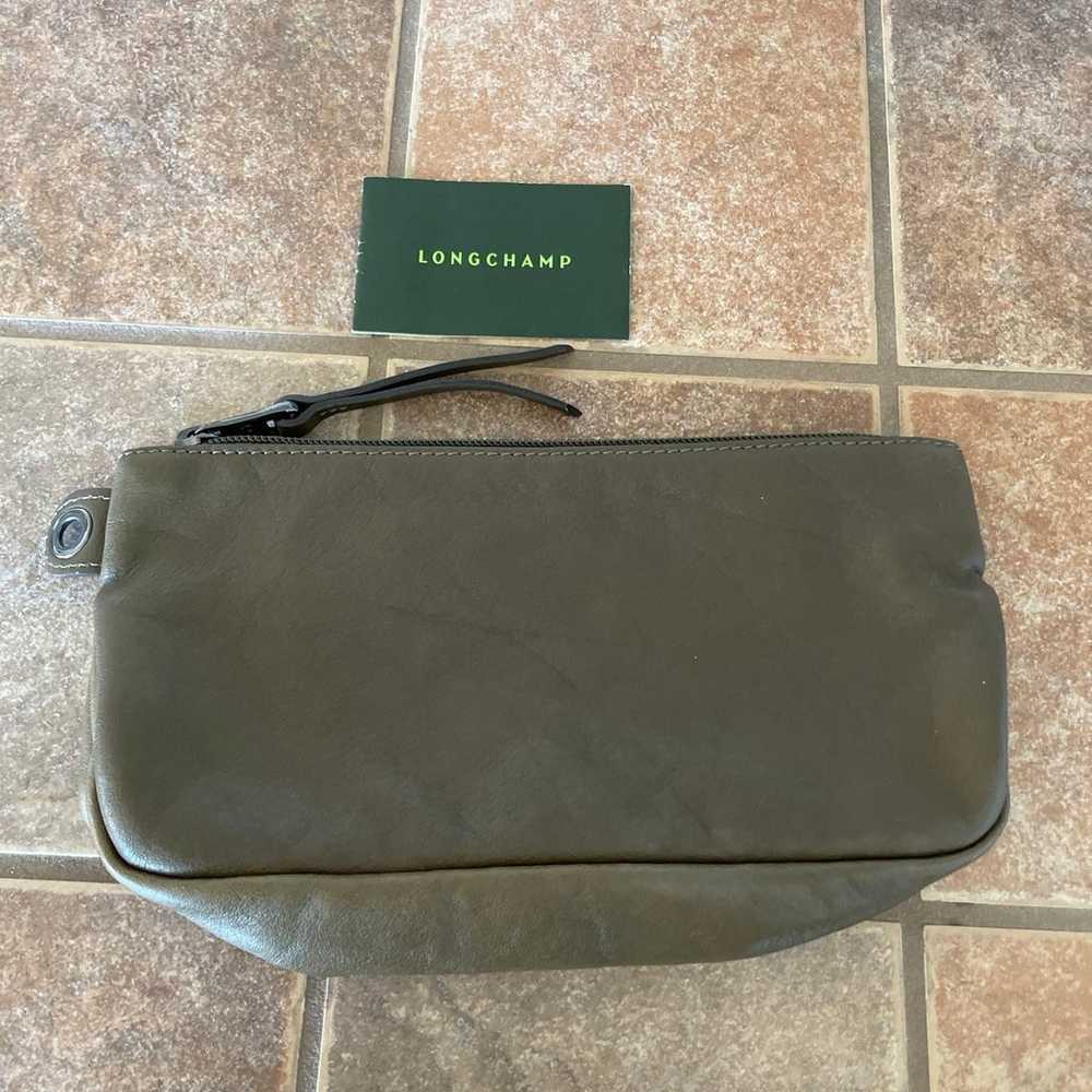 Longchamp leather clutch bag - image 2