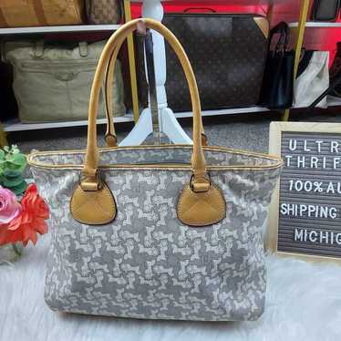 Authentic CELINE Carriage Pattern Gray Ladies Tote