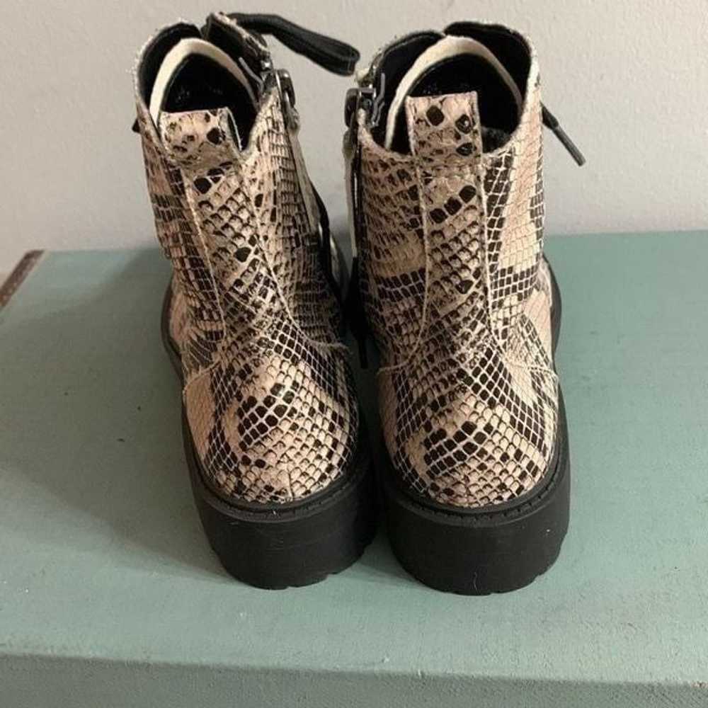 LINEA PAOLO Lace Up Combat Moto BOOTS
Snake Print… - image 5