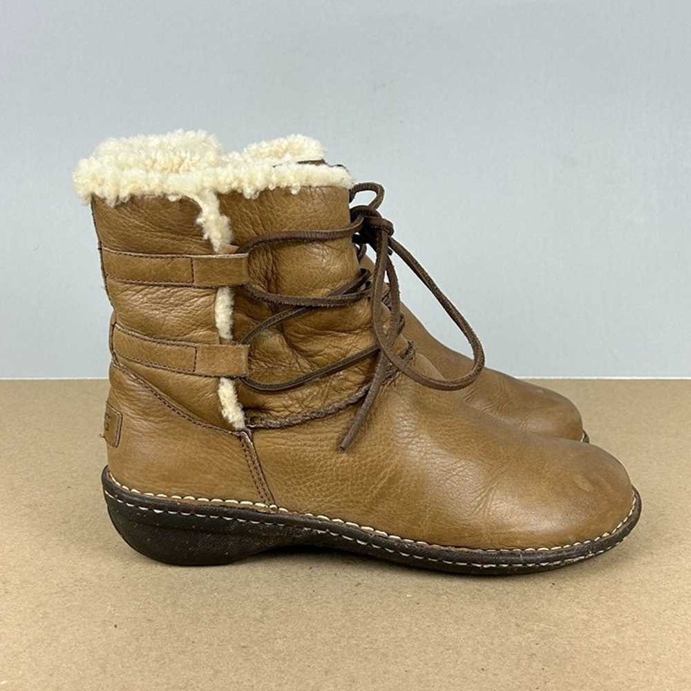 UGG Caspia Leather Ankle Boots Womens 9 Light Bro… - image 3