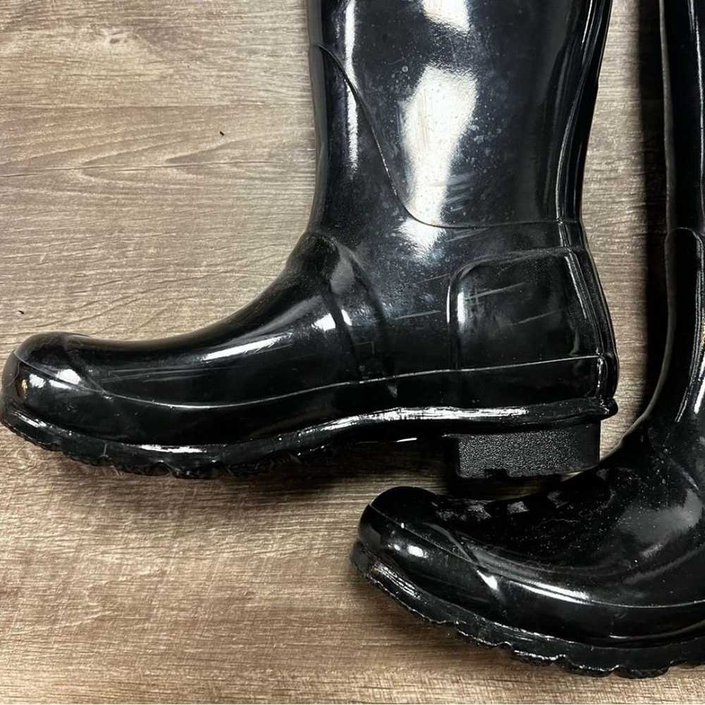 Hunter Tall Black Boots Size 8 - image 2