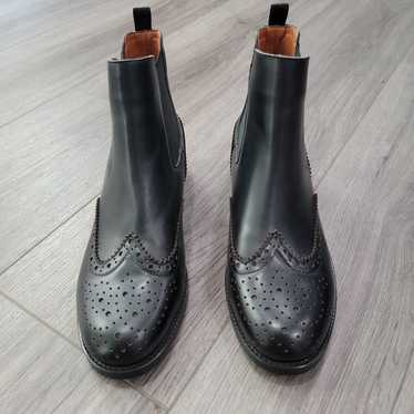 ONEENO Brogue Leather Chelsea Boots Size 8 - image 1