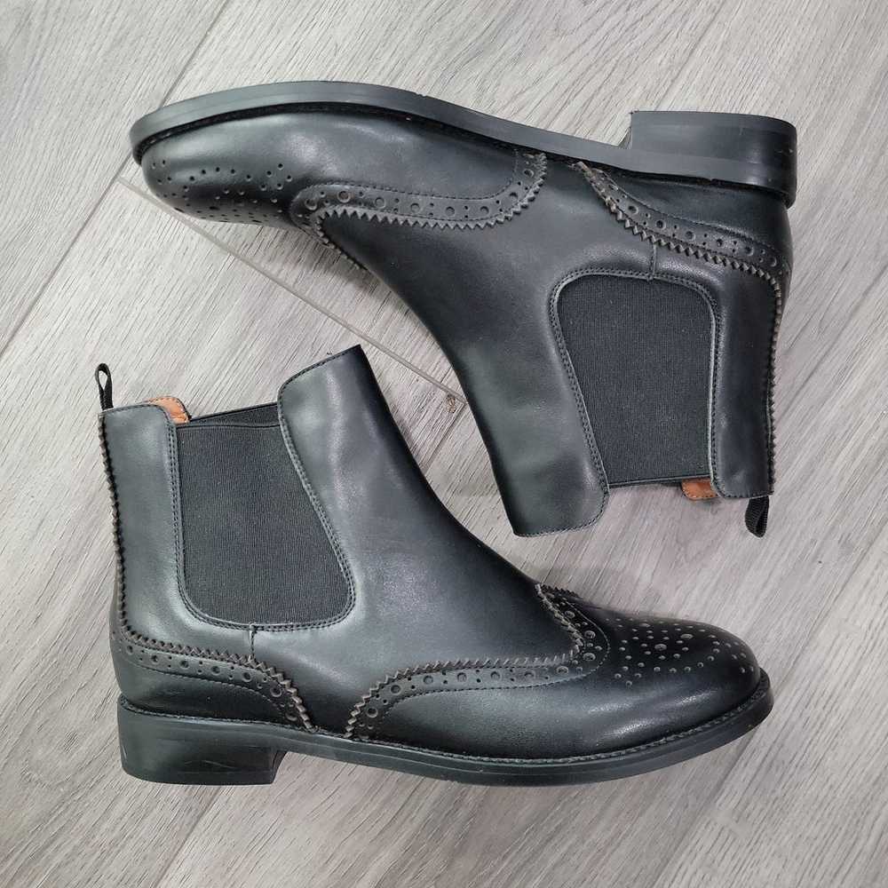 ONEENO Brogue Leather Chelsea Boots Size 8 - image 2
