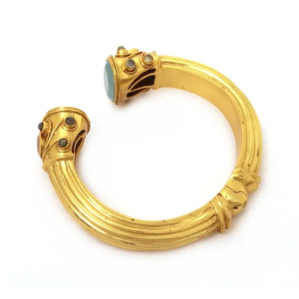 Julie Vos Bracelet 24k Gold Plated Hinged Bangle … - image 6