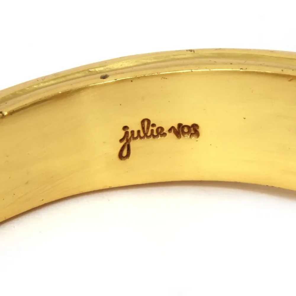 Julie Vos Bracelet 24k Gold Plated Hinged Bangle … - image 8