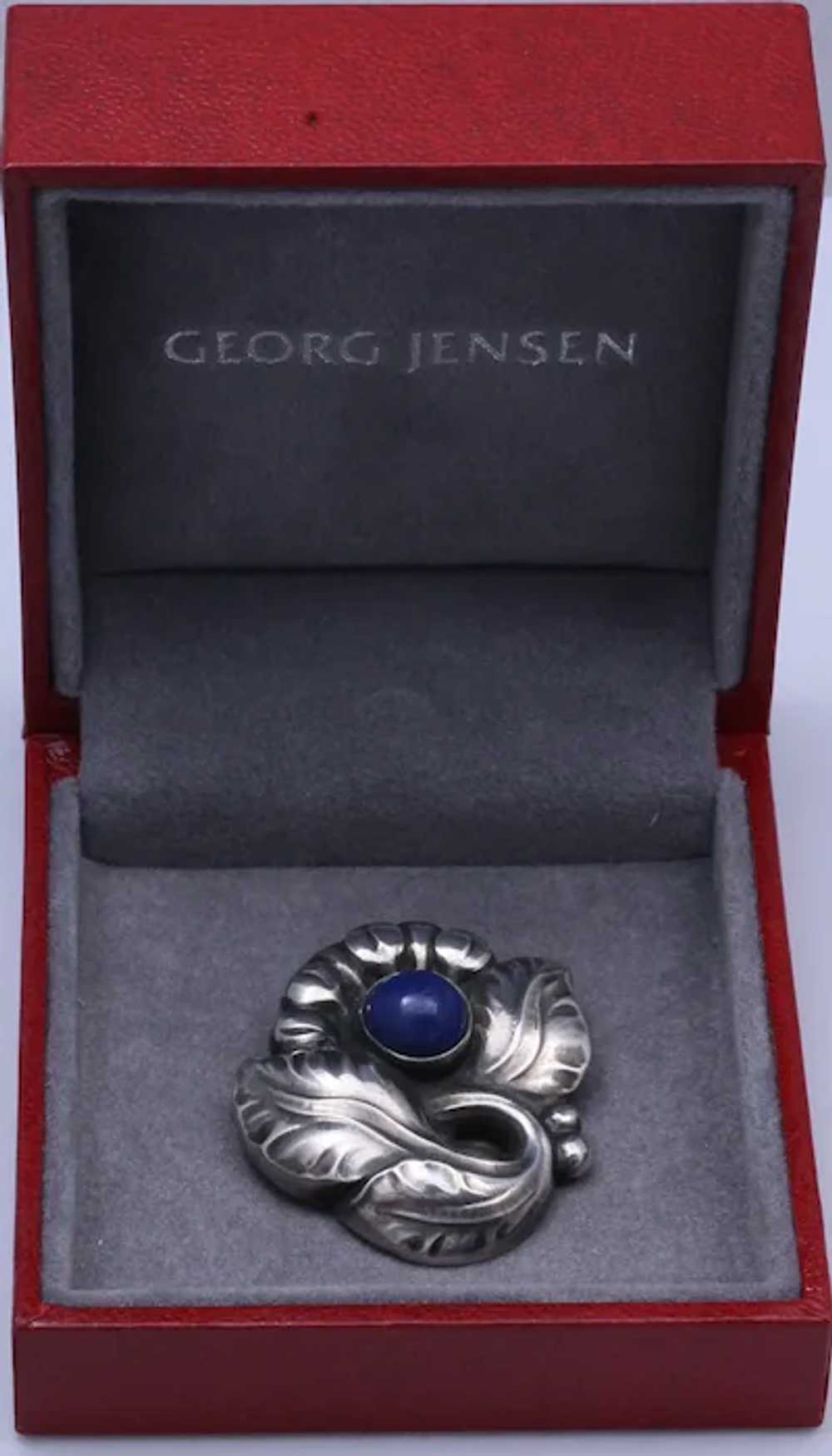 Georg Jensen Lapis Lazuli Sterling Silver Flower … - image 7