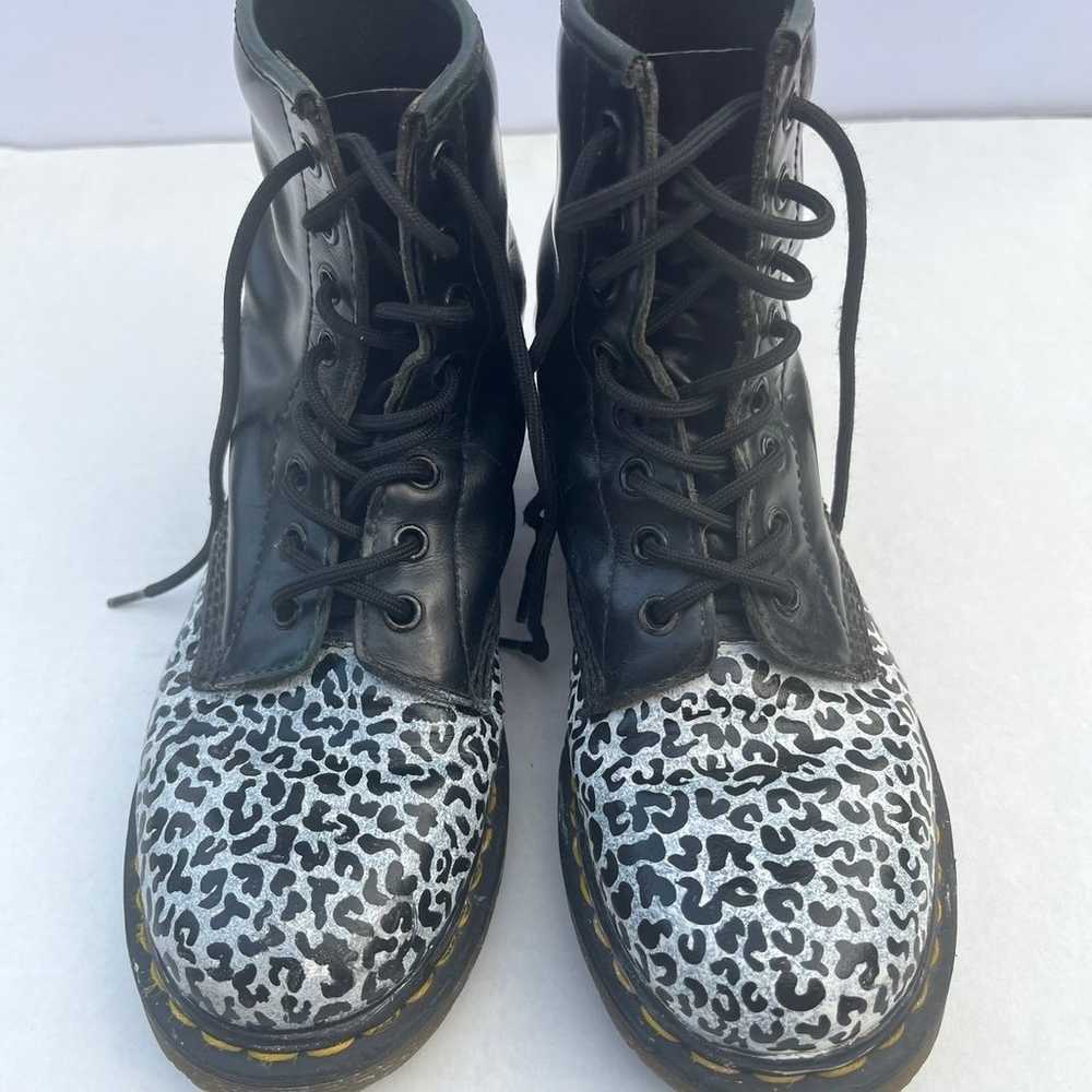 Dr. Martens 1460 Leopard Black Leather Boots Wome… - image 3