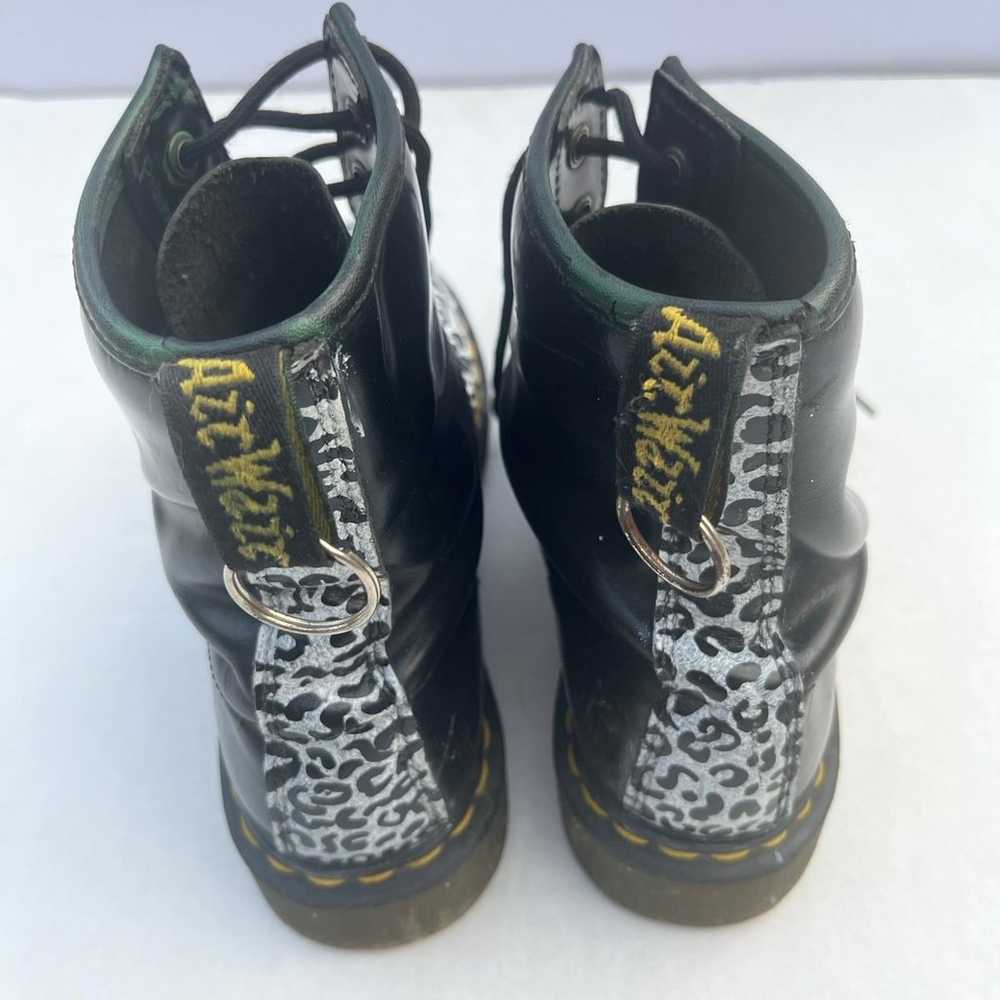 Dr. Martens 1460 Leopard Black Leather Boots Wome… - image 4