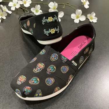 TOMS Day of the Dead Sugar Skull Alpargata Slip O… - image 1