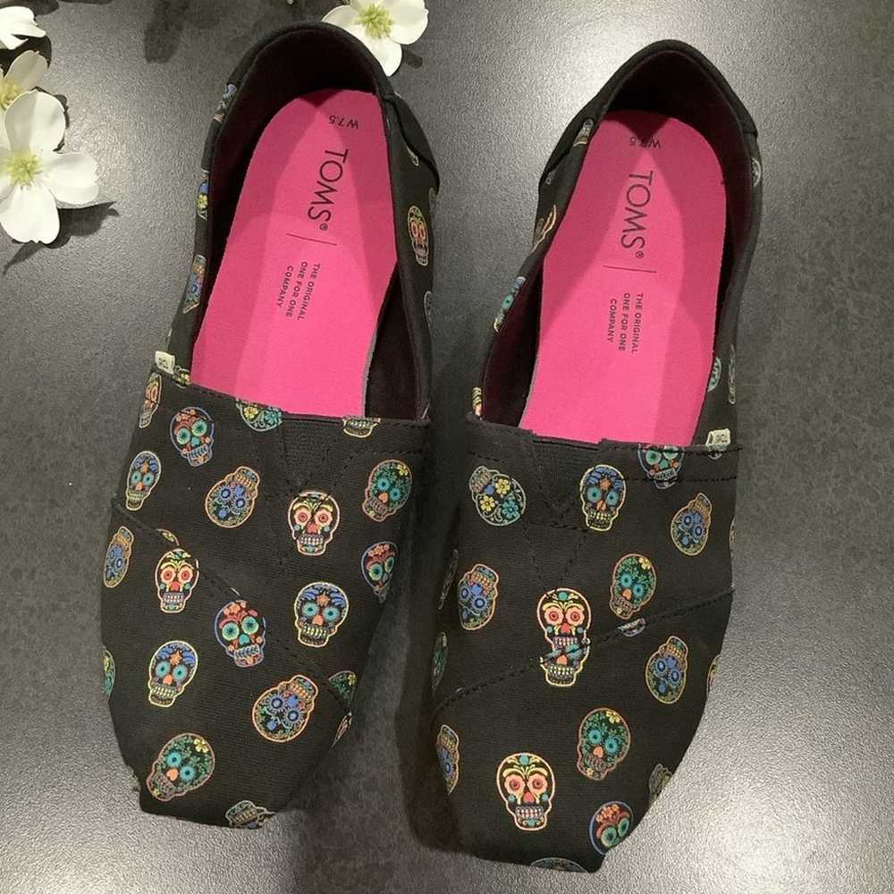 TOMS Day of the Dead Sugar Skull Alpargata Slip O… - image 2