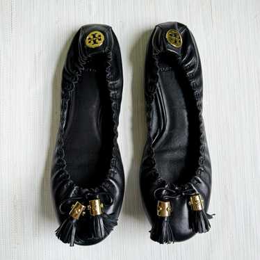 TORY BURCH Leather Bow Accents Ballet. - image 1