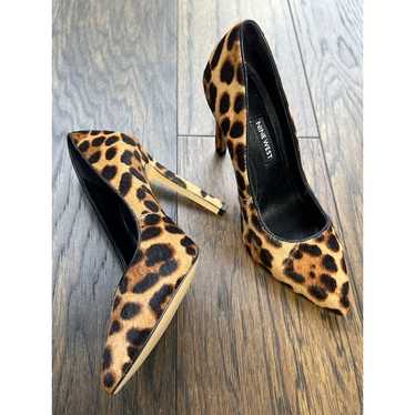 NWOB Nine West Tatiana Leopard Print Calf Hair He… - image 1