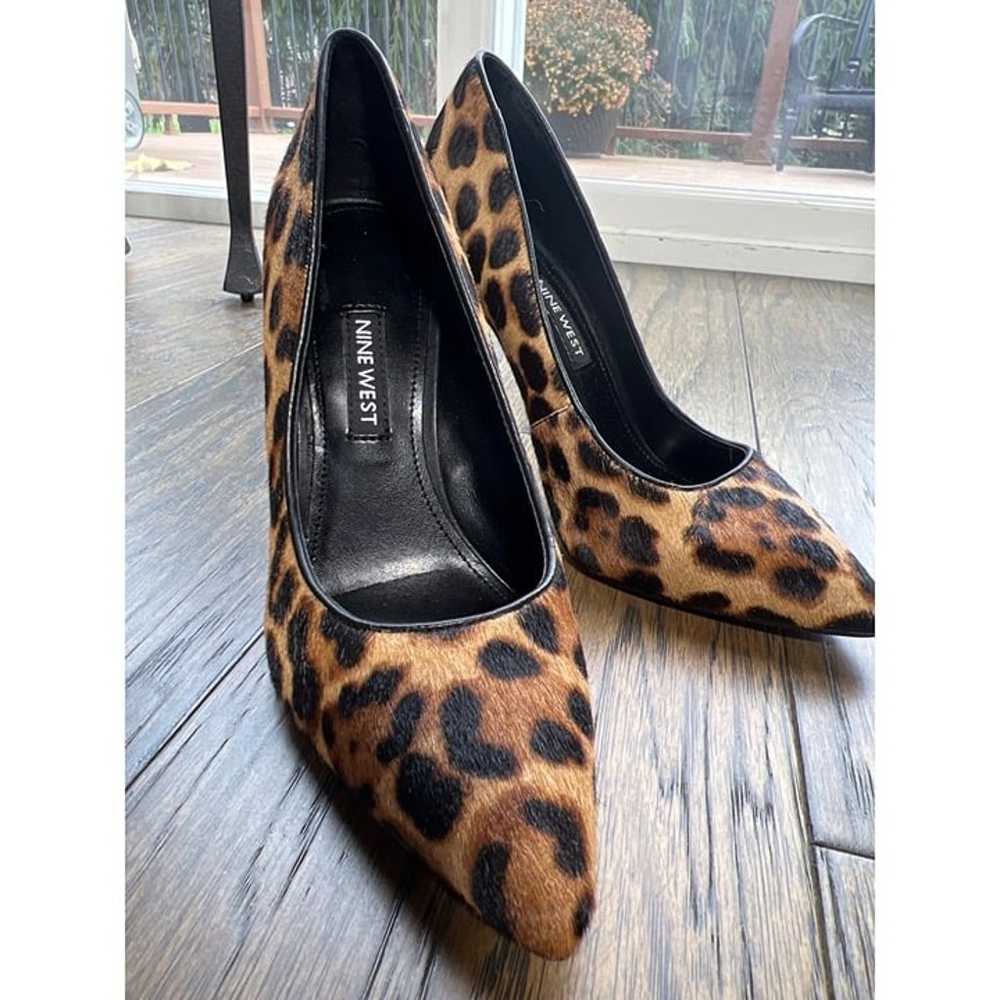 NWOB Nine West Tatiana Leopard Print Calf Hair He… - image 2