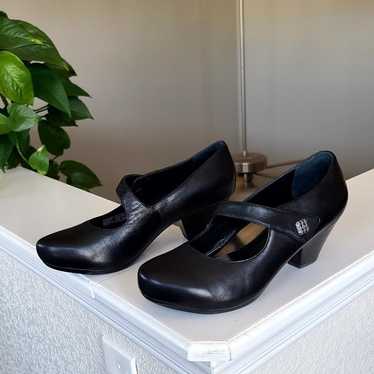 Dansko Betty Black Leather Mary Jane Heels Comfor… - image 1