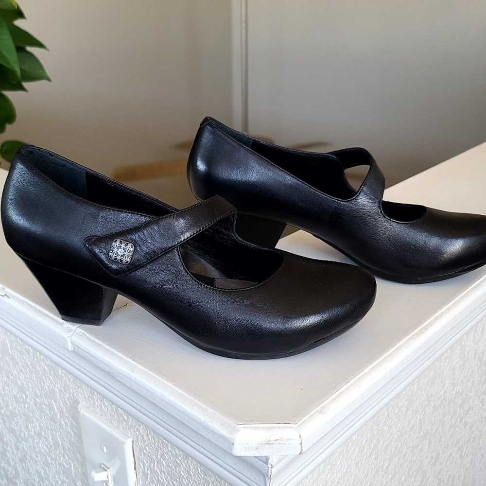Dansko Betty Black Leather Mary Jane Heels Comfor… - image 2