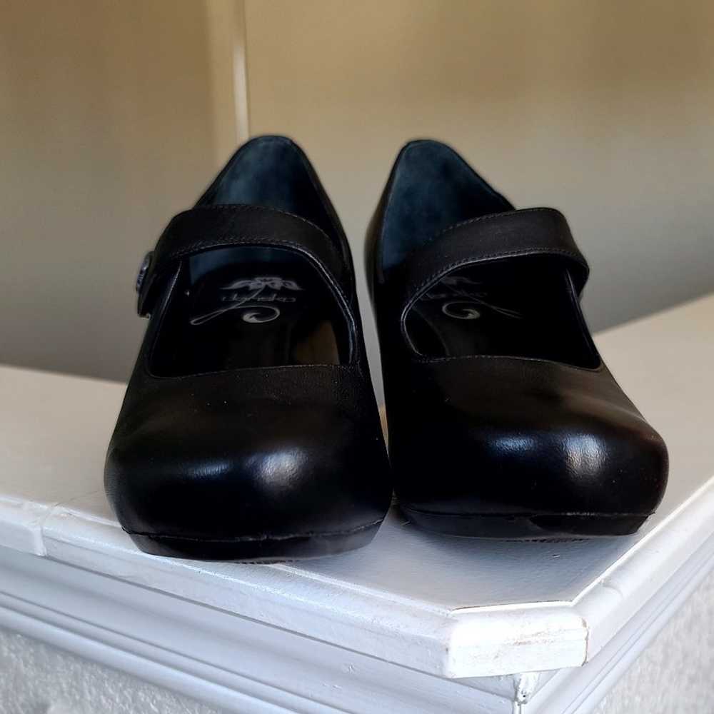 Dansko Betty Black Leather Mary Jane Heels Comfor… - image 5
