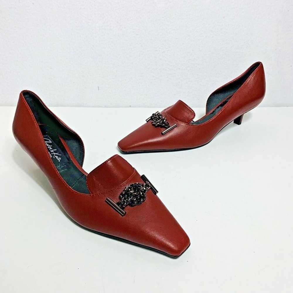 Charles & Keith Kitten Heel Slip On Sz 8 Pointed … - image 1