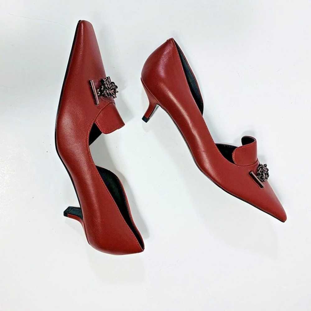 Charles & Keith Kitten Heel Slip On Sz 8 Pointed … - image 9