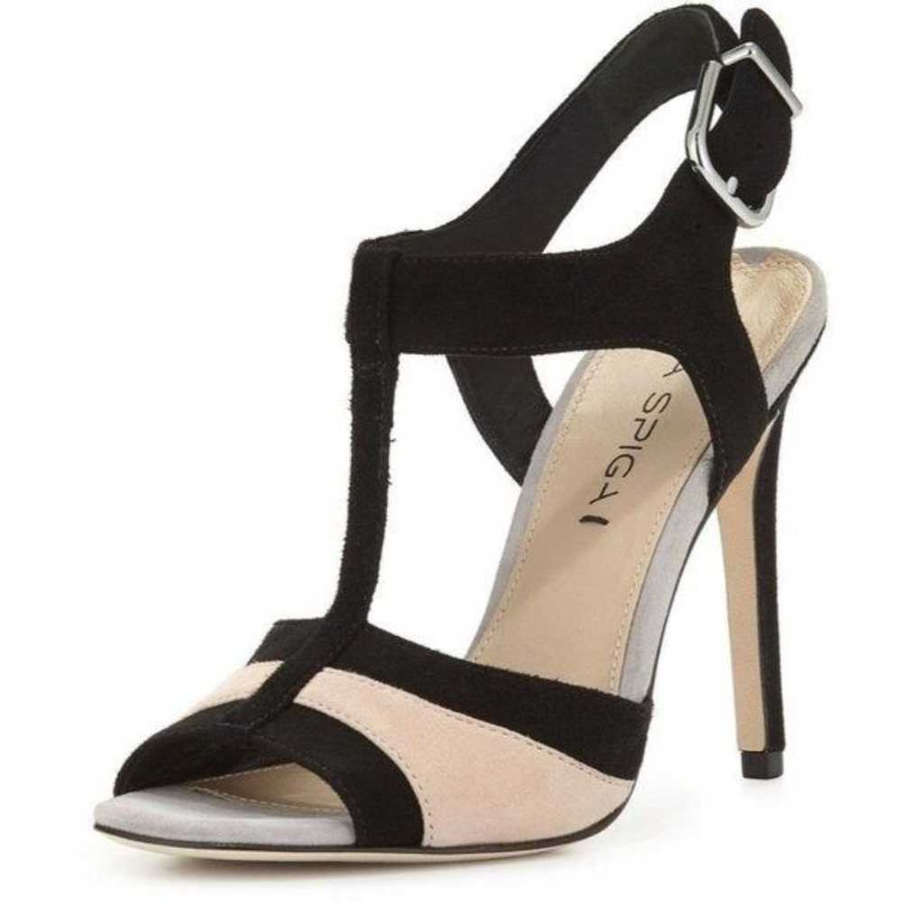 Via Spiga Talisa T-Strap Open Toe Stiletto Heels … - image 1