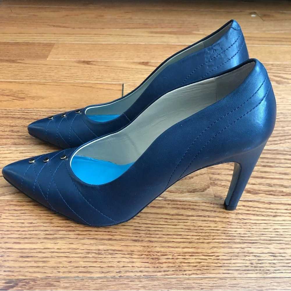 NWOB VALENTINA RANGONI Blue Pump Heels Three Gold… - image 7