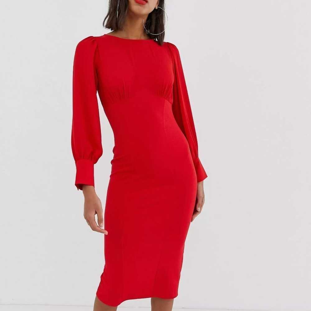 red dress size 6 - image 3