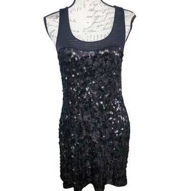 Express Ladies Black Sequin Mini Dress - Size Sma… - image 1