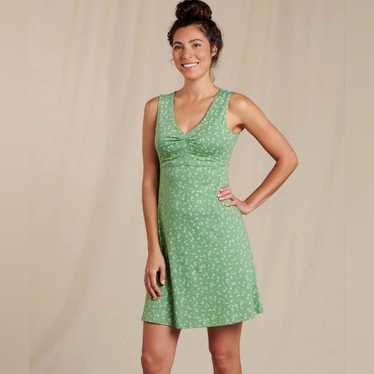 TOAD&CO Rosemarie Dress Green Evergreen Butterfly… - image 1