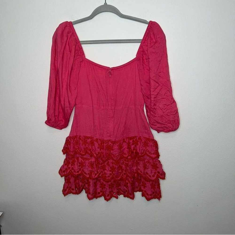 Lovers + Friends Aella Mini Red Pink Dress Size XS - image 10