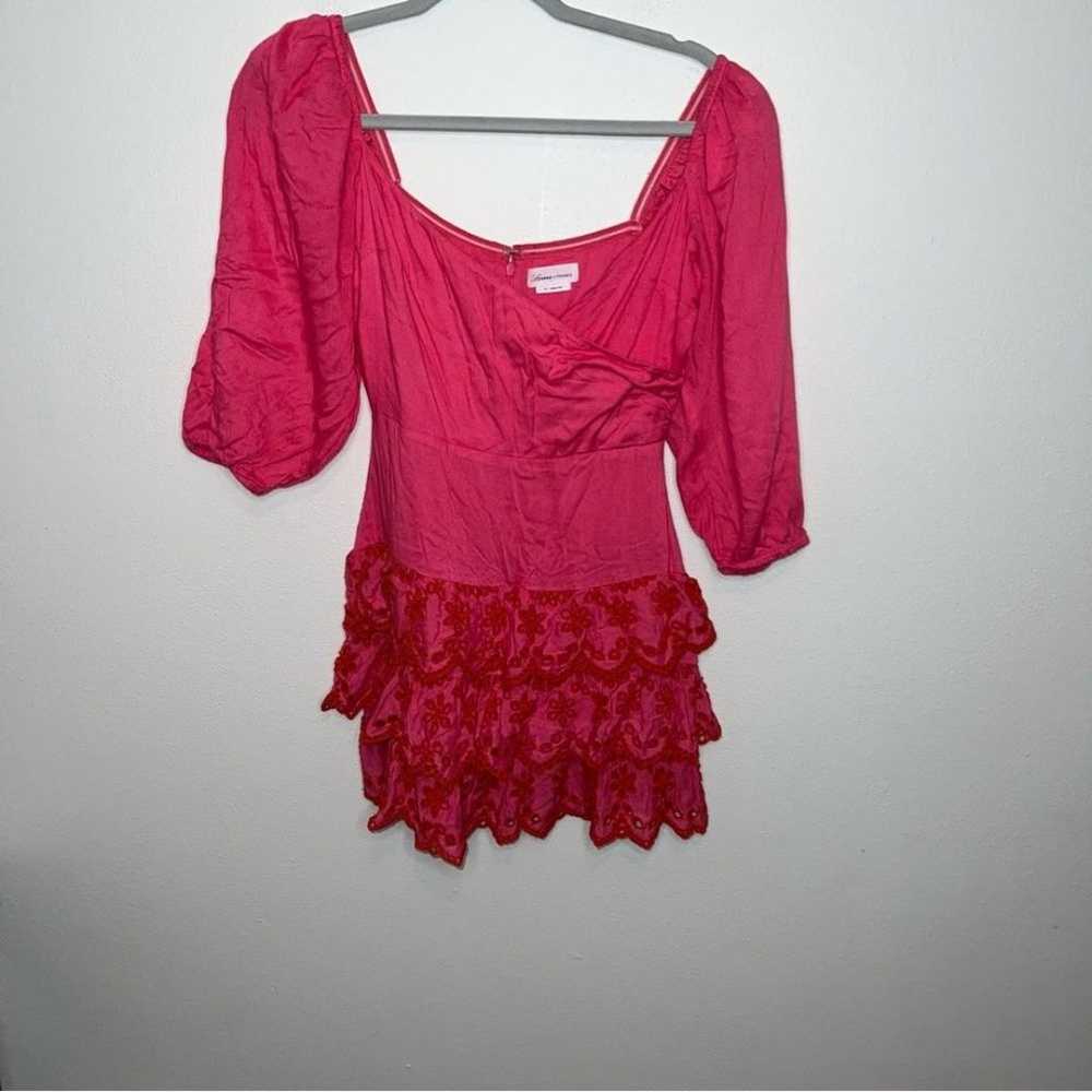 Lovers + Friends Aella Mini Red Pink Dress Size XS - image 2